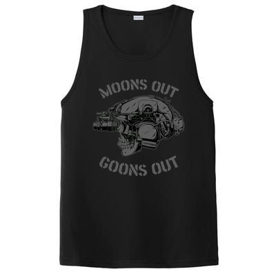 Moons Out Goons Out Skull Helmet Nvgs Military S Gift PosiCharge Competitor Tank