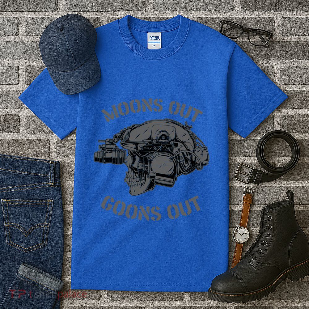 Moons Out Goons Out Skull Helmet Nvgs Military S Gift Tall T-Shirt