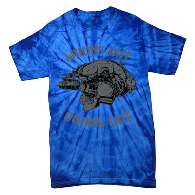 Moons Out Goons Out Skull Helmet Nvgs Military S Gift Tie-Dye T-Shirt