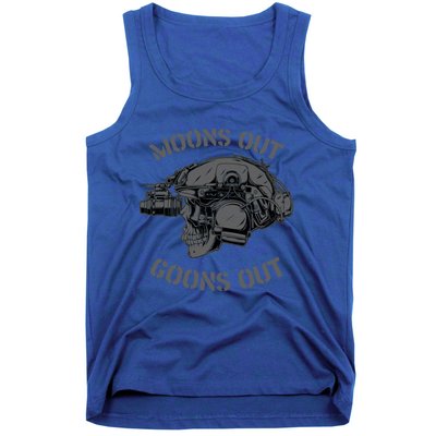 Moons Out Goons Out Skull Helmet Nvgs Military S Gift Tank Top