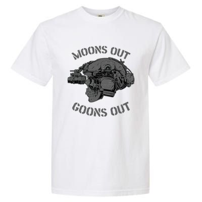 Moons Out Goons Out Skull Helmet Nvgs Military S Gift Garment-Dyed Heavyweight T-Shirt