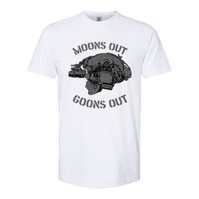 Moons Out Goons Out Skull Helmet Nvgs Military S Gift Softstyle CVC T-Shirt