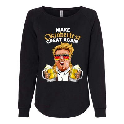 Make Oktoberfest Great Again Funny Trump Beer Mug Meaningful Gift Womens California Wash Sweatshirt