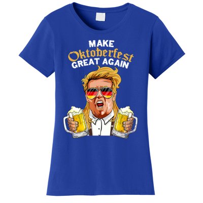 Make Oktoberfest Great Again Funny Trump Beer Mug Meaningful Gift Women's T-Shirt