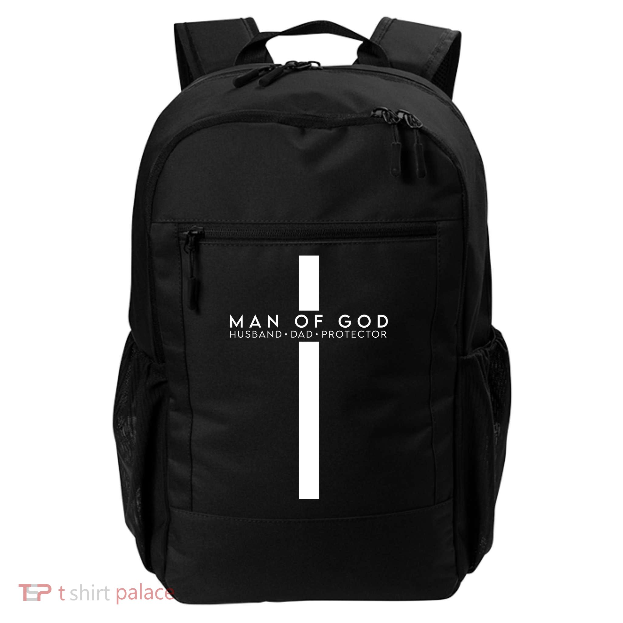 Man Of God Husband Dad Protector Backpack