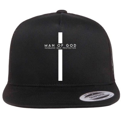 Man Of God Husband Dad Protector Flatbill Hat