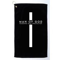 Man Of God Husband Dad Protector Golf Towel