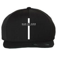 Man Of God Husband Dad Protector Wool Snapback Cap