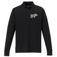 Man Of God Husband Dad Religious Cross FatherS Day Faith Performance Long Sleeve Polo