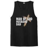 Man Of God Husband Dad Religious Cross FatherS Day Faith PosiCharge Competitor Tank