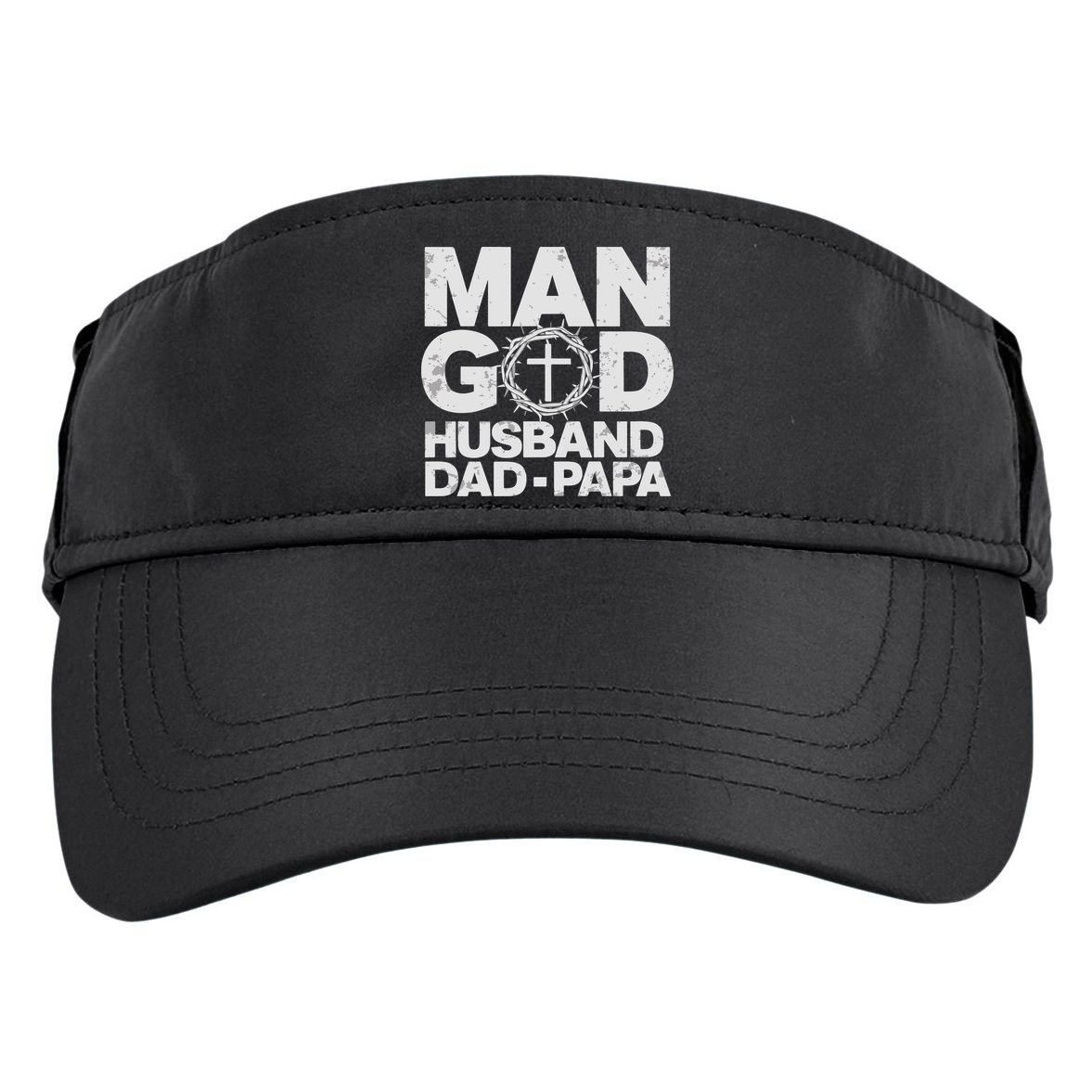 Man Of God Husband Dad Papa Grandpa Dad Father's Day Adult Drive Performance Visor