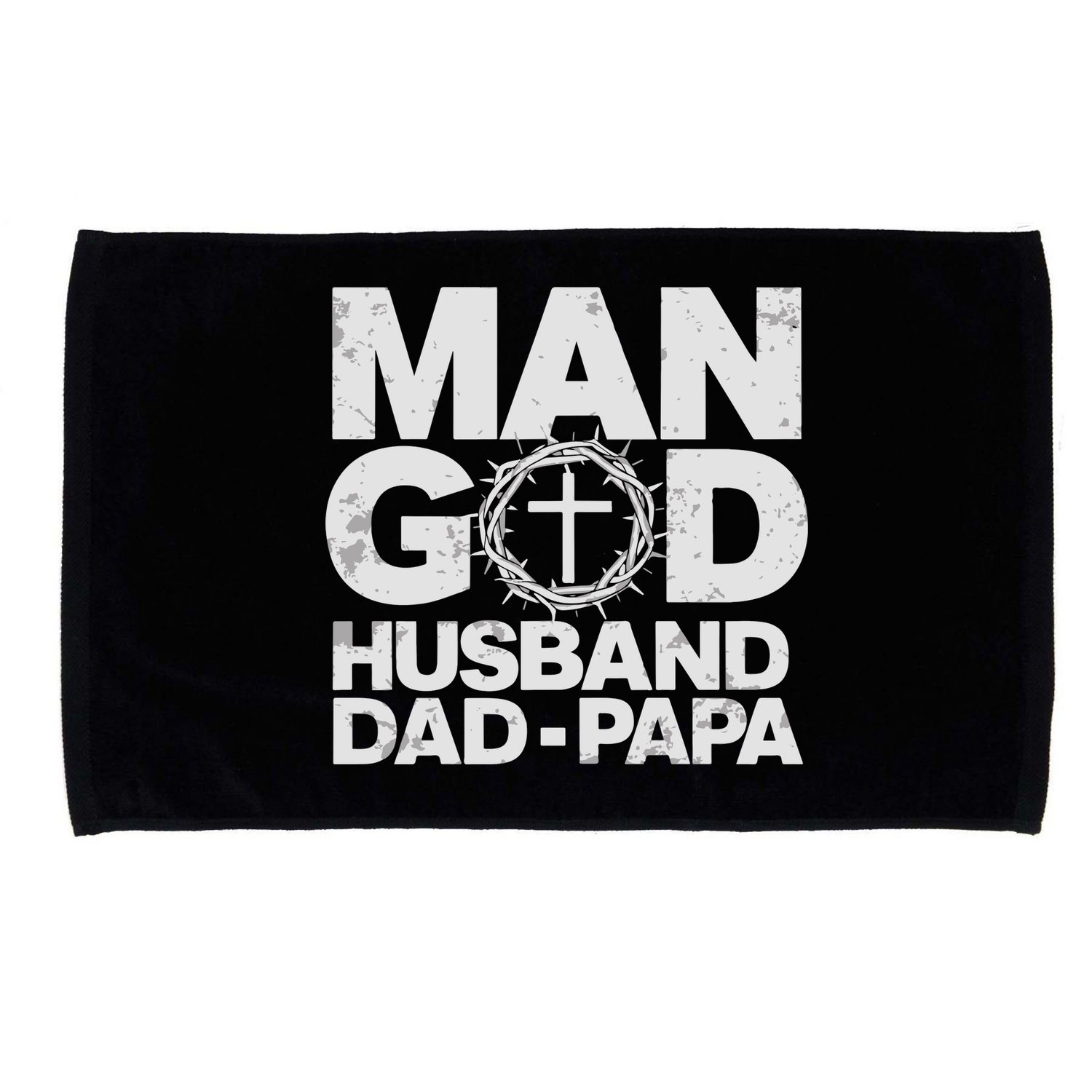 Man Of God Husband Dad Papa Grandpa Dad Father's Day Microfiber Hand Towel