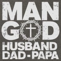 Man Of God Husband Dad Papa Grandpa Dad Father's Day Cotton Canvas Backpack