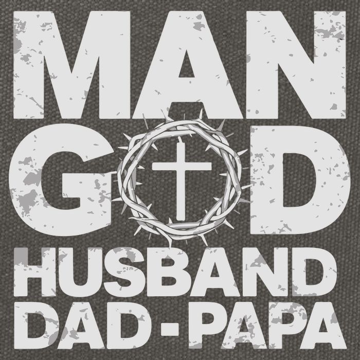 Man Of God Husband Dad Papa Grandpa Dad Father's Day Cotton Canvas Backpack