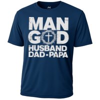 Man Of God Husband Dad Papa Grandpa Dad Father's Day Cooling Performance Crew T-Shirt
