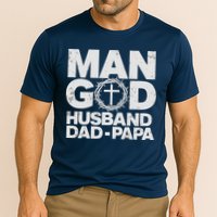 Man Of God Husband Dad Papa Grandpa Dad Father's Day Cooling Performance Crew T-Shirt