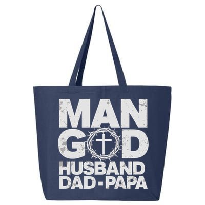 Man Of God Husband Dad Papa Grandpa Dad Father's Day 25L Jumbo Tote
