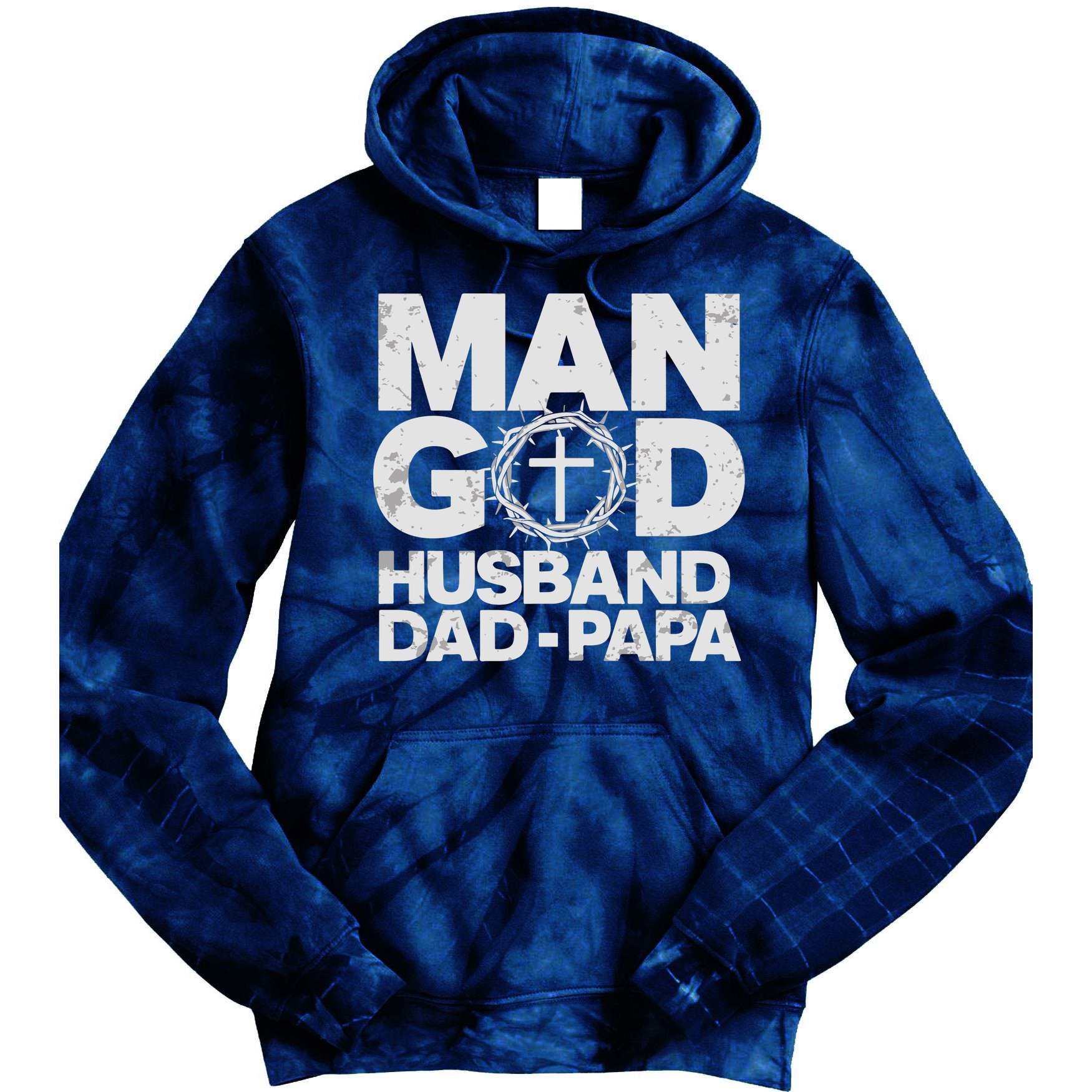 Man Of God Husband Dad Papa Grandpa Dad Father's Day Tie Dye Hoodie