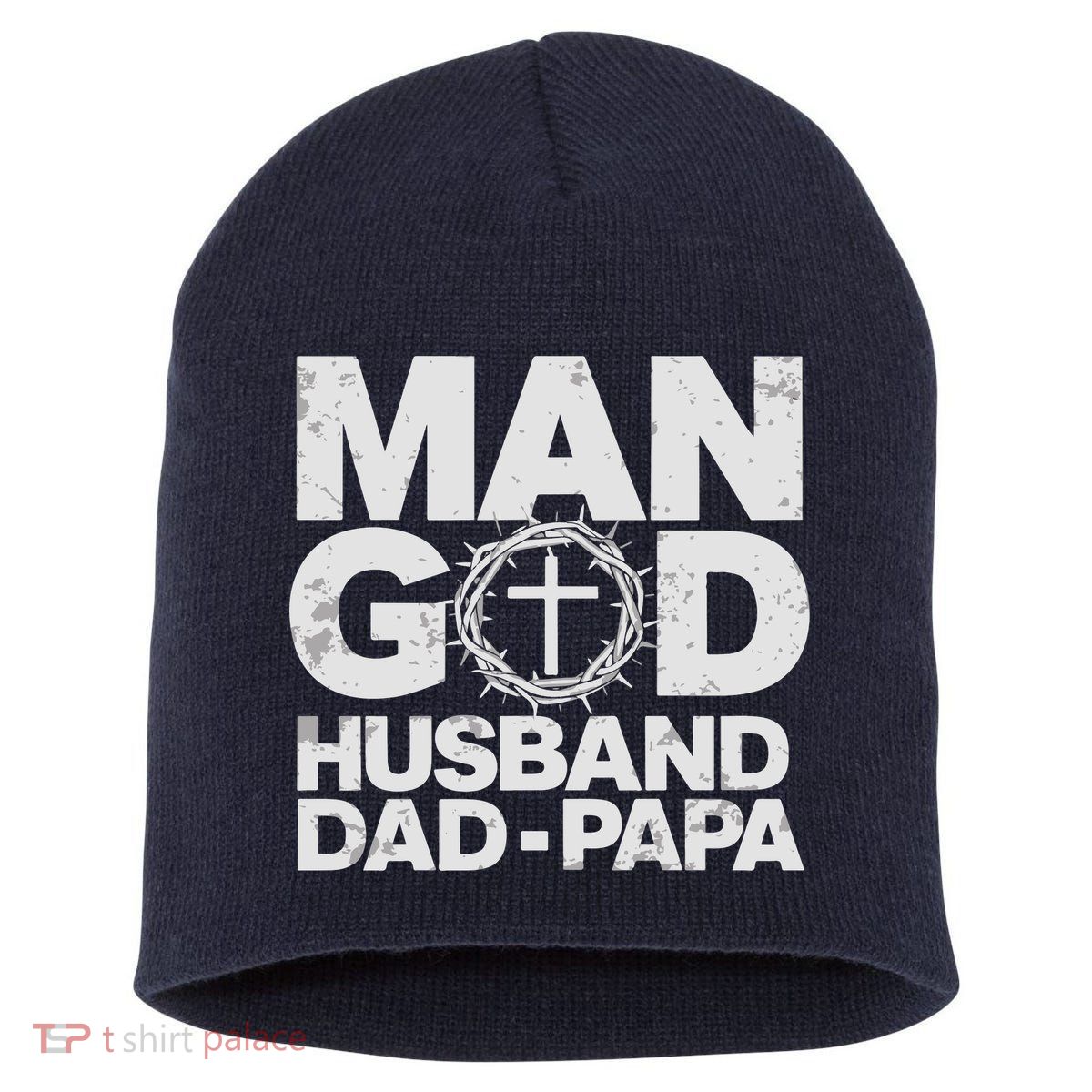 Man Of God Husband Dad Papa Grandpa Dad Father's Day Short Acrylic Beanie