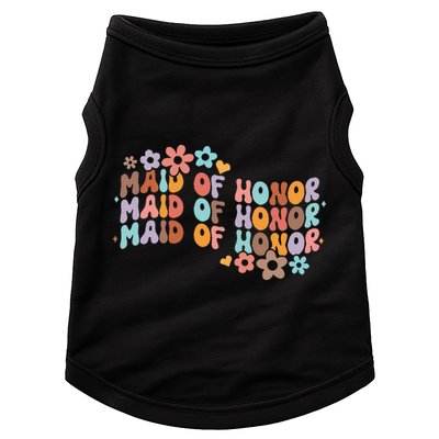 Maid Of Honor Bridesmaid Bridal Shower Groovy Bachelorette Doggie Tank
