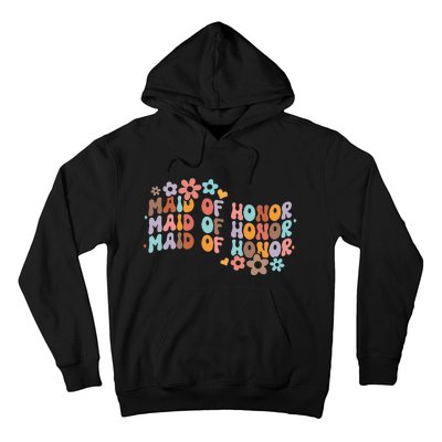 Maid Of Honor Bridesmaid Bridal Shower Groovy Bachelorette Hoodie