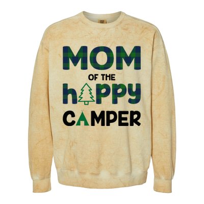 Mom of Happy Camper 1st Birthday Mom Colorblast Crewneck Sweatshirt