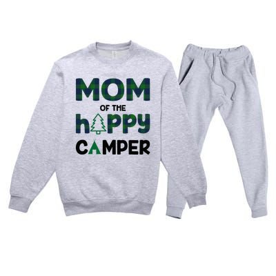 Mom of Happy Camper 1st Birthday Mom Premium Crewneck Sweatsuit Set