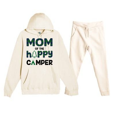 Mom of Happy Camper 1st Birthday Mom Premium Hooded Sweatsuit Set