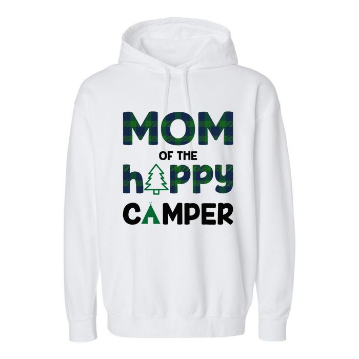 Mom of Happy Camper 1st Birthday Mom Garment-Dyed Fleece Hoodie