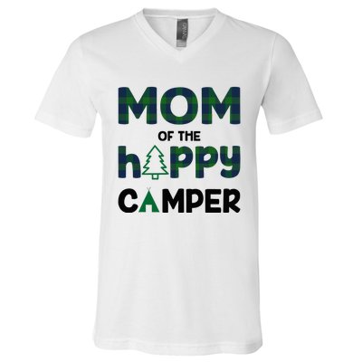 Mom of Happy Camper 1st Birthday Mom V-Neck T-Shirt