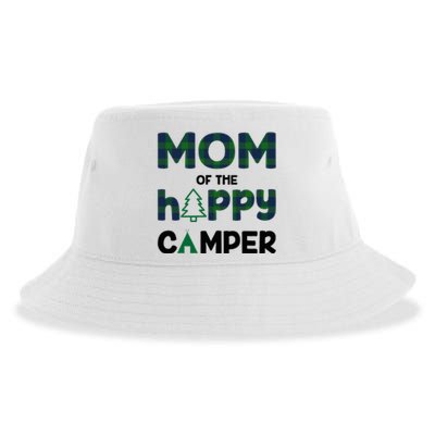 Mom of Happy Camper 1st Birthday Mom Sustainable Bucket Hat