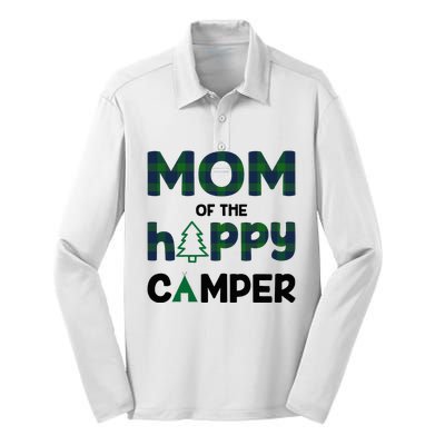 Mom of Happy Camper 1st Birthday Mom Silk Touch Performance Long Sleeve Polo