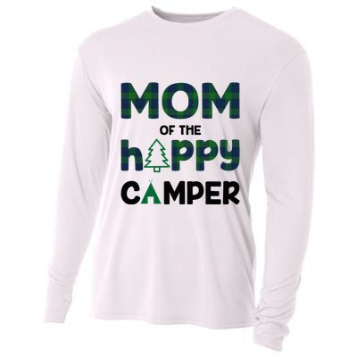 Mom of Happy Camper 1st Birthday Mom Cooling Performance Long Sleeve Crew