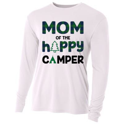 Mom of Happy Camper 1st Birthday Mom Cooling Performance Long Sleeve Crew