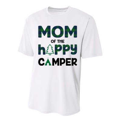 Mom of Happy Camper 1st Birthday Mom Performance Sprint T-Shirt