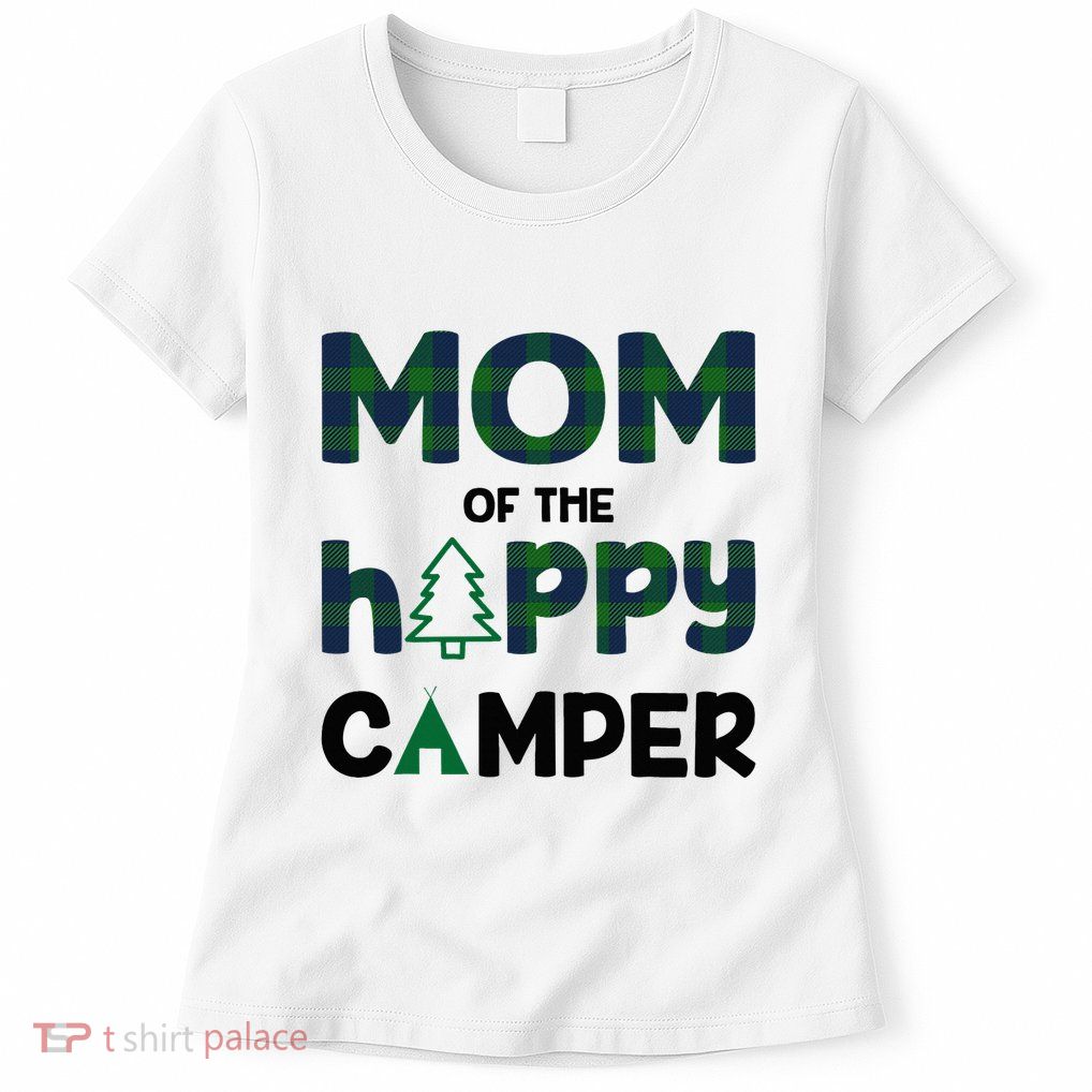 Mom of Happy Camper 1st Birthday Mom Womens T-Shirt