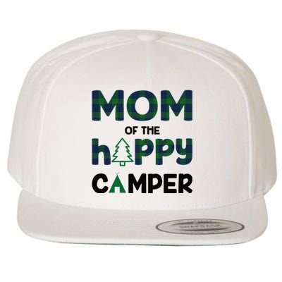 Mom of Happy Camper 1st Birthday Mom Wool Snapback Cap