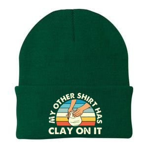 My Other Has Clay On It Pottery Potter Ceramicist Knit Cap Winter Beanie