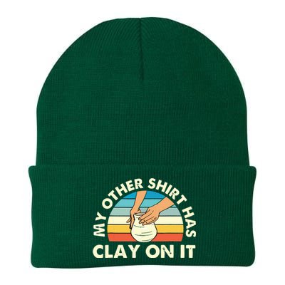 My Other Has Clay On It Pottery Potter Ceramicist Knit Cap Winter Beanie