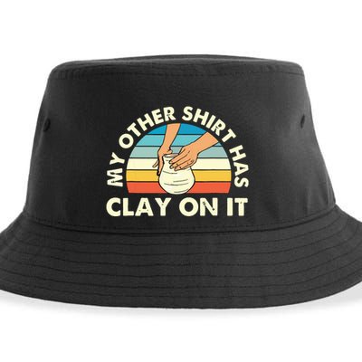 My Other Has Clay On It Pottery Potter Ceramicist Sustainable Bucket Hat