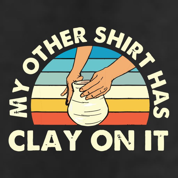 My Other Has Clay On It Pottery Potter Ceramicist Crop Fleece Hoodie