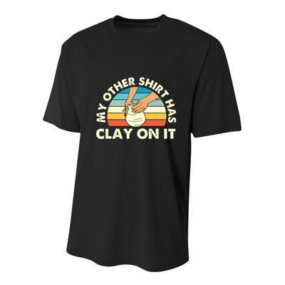 My Other Has Clay On It Pottery Potter Ceramicist Youth Performance Sprint T-Shirt