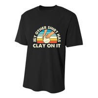 My Other Has Clay On It Pottery Potter Ceramicist Youth Performance Sprint T-Shirt