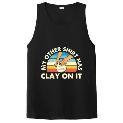 My Other Has Clay On It Pottery Potter Ceramicist PosiCharge Competitor Tank