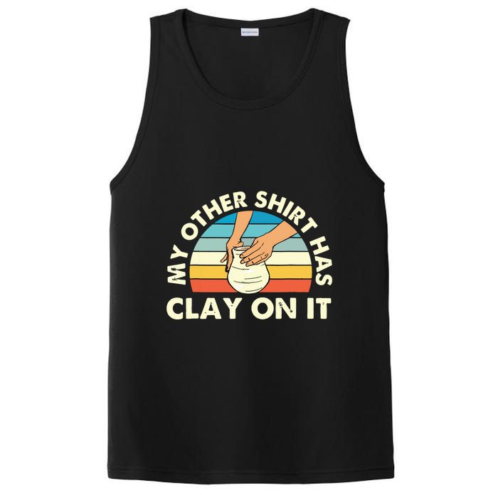My Other Has Clay On It Pottery Potter Ceramicist PosiCharge Competitor Tank