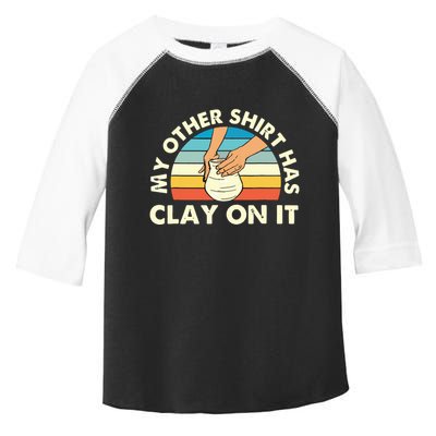 My Other Has Clay On It Pottery Potter Ceramicist Toddler Fine Jersey T-Shirt