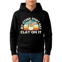My Other Has Clay On It Pottery Potter Ceramicist Kids Hoodie