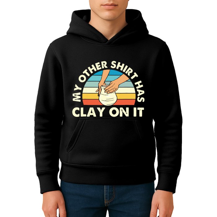 My Other Has Clay On It Pottery Potter Ceramicist Kids Hoodie