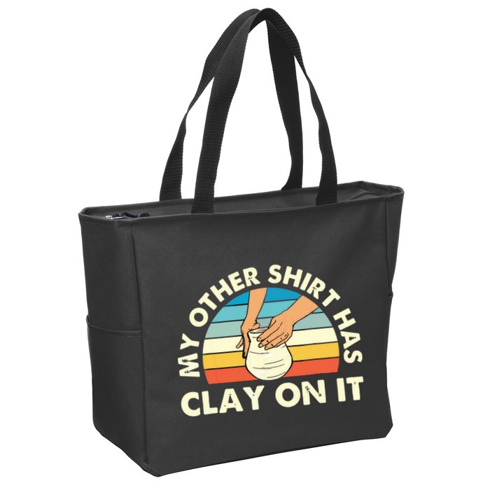 My Other Has Clay On It Pottery Potter Ceramicist Zip Tote Bag