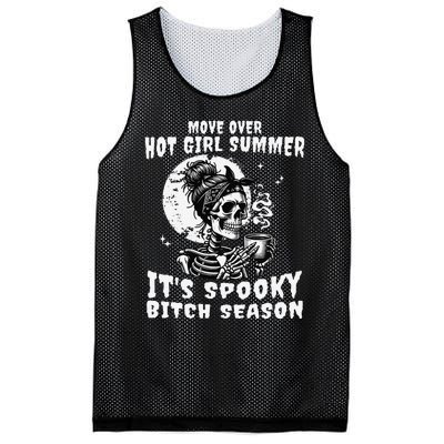 Move Over Hot Girl Summer Its Spooky Bitch Season Halloween Gift Mesh Reversible Basketball Jersey Tank